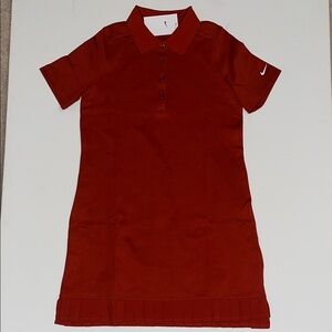 Nike Golf Dress Womens S Polo Collar Pleated 4 button placket  Cotton $110